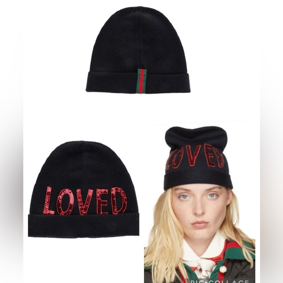 GUCCI Loved Navy Wool Beanie - Picture 1 of 11